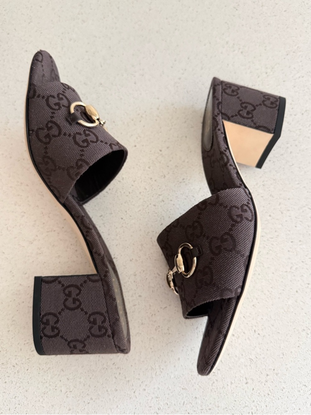 GUCCI Siaga Horsebit Slide Sandals Brown Size EU 38 US 8 - Picture 7 of 12